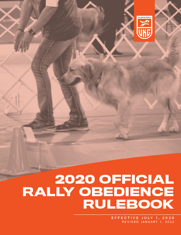 Rally Obedience Forms and Rules United Kennel Club (UKC)
